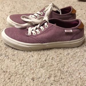 Purple and white Vans